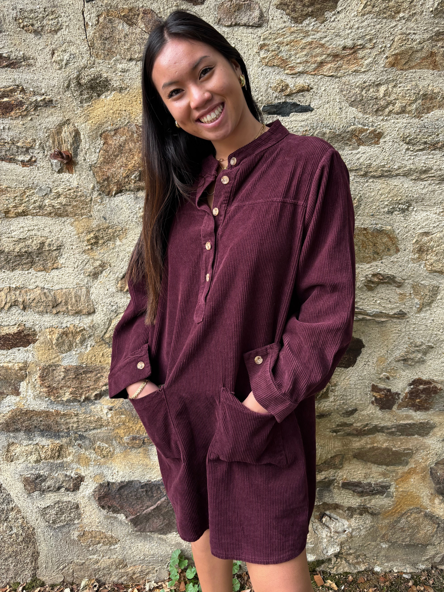 Robe en Velours Côtelé