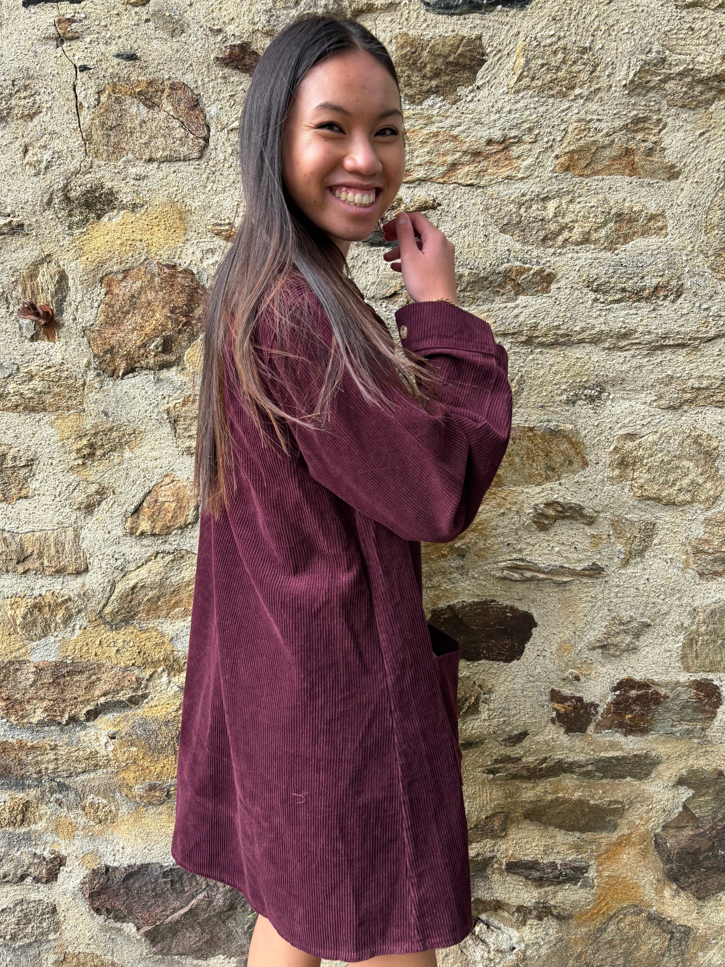Robe en Velours Côtelé