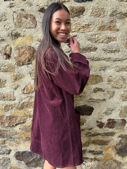 Robe en Velours Côtelé