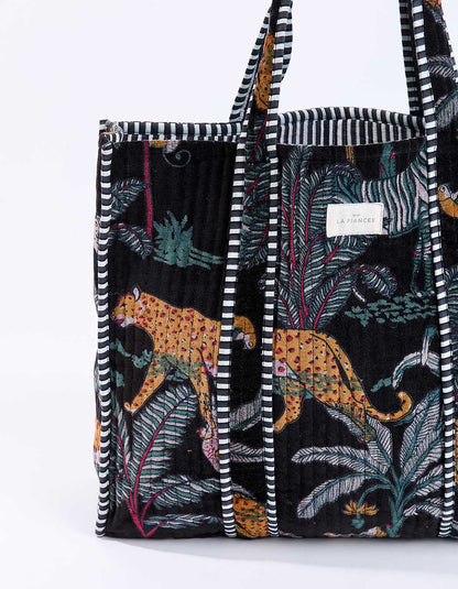 Sac Azuli Floral, détail poche intérieure - La Fiancée du Mékong - Hippie Chic