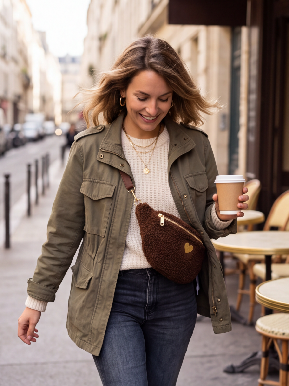 Sac Banane Joëlle - Moumoute Cœur Brodé