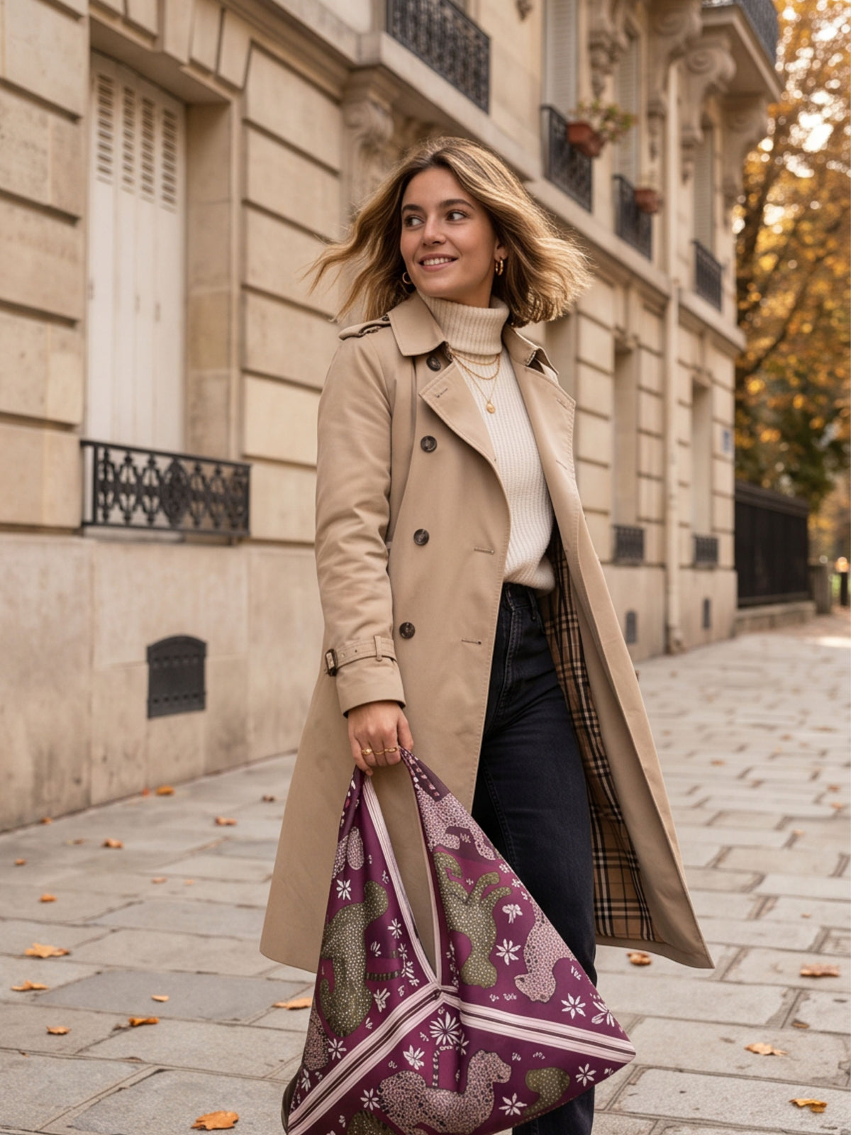 Sac Emma - Foulard Imprimé Léopard