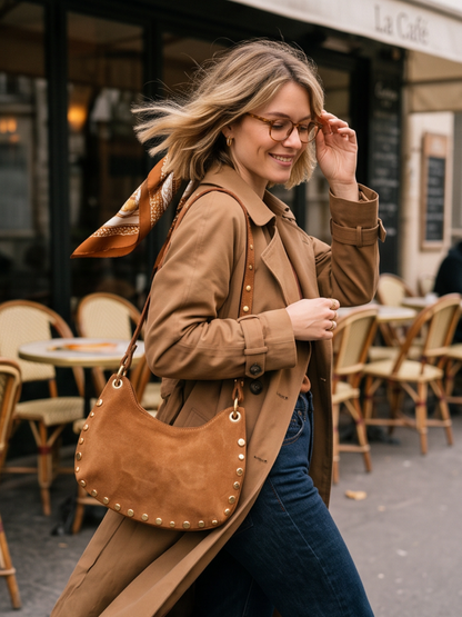 Sac Faustine - Hobo Daim Clouté