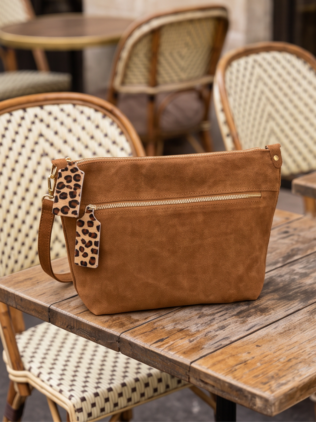 Sac Hortense - Pochette Pampilles Léopard