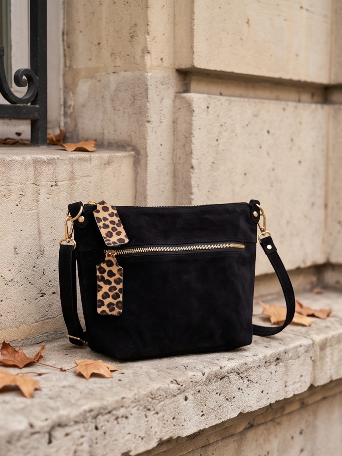 Sac Hortense - Pochette Pampilles Léopard