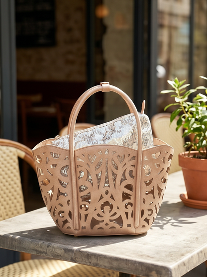 Sac Inès - Beige ou Camel Ajouré