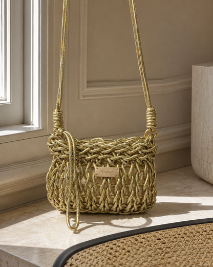 Sac Tressé Doré
