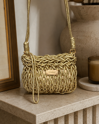 Sac Tressé Doré
