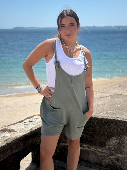 Ensemble Léger en Coton kaki