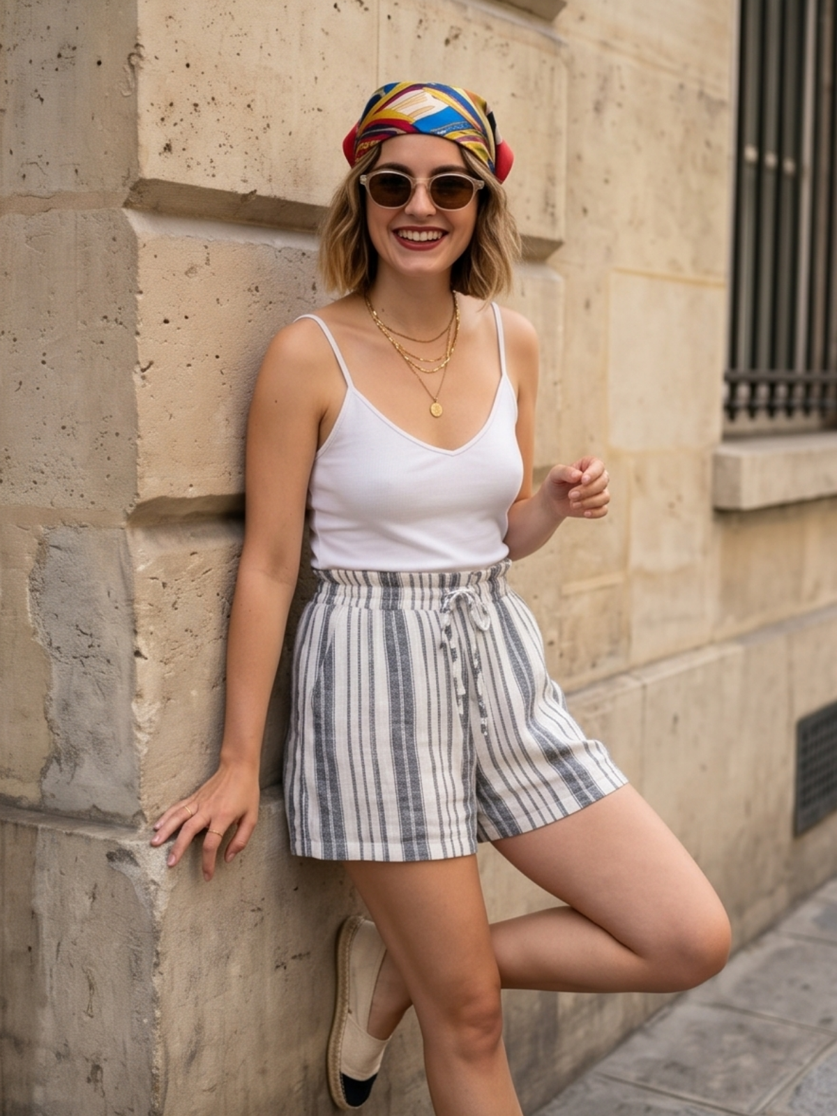 Short Camille - Rayures Estivales