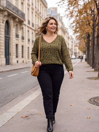 Sous-pull Annabelle - Fleuri Cachemire