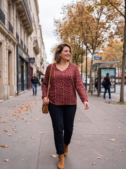 Sous-pull Annabelle - Fleuri Cachemire