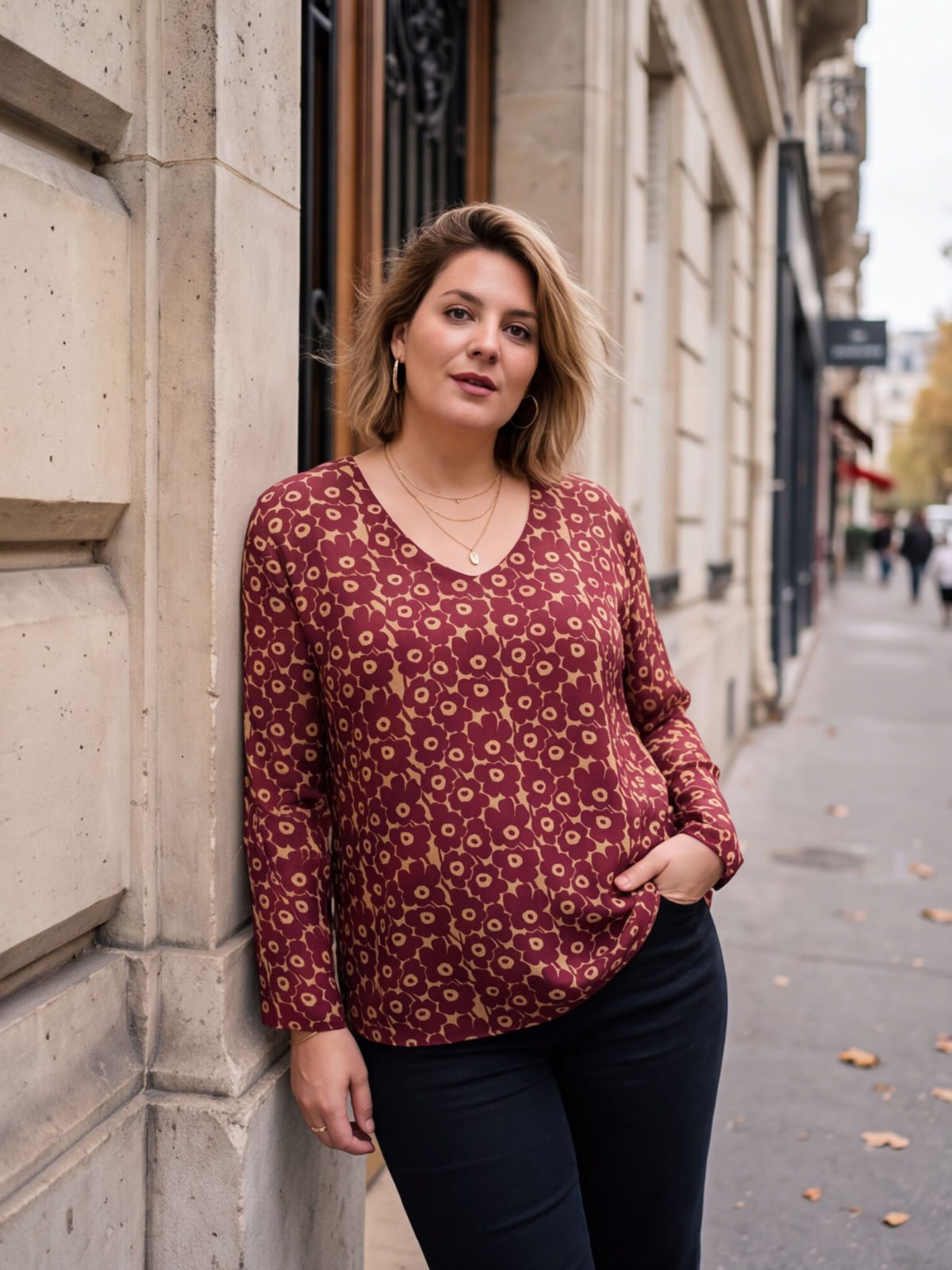 Sous-pull Annabelle - Fleuri Cachemire