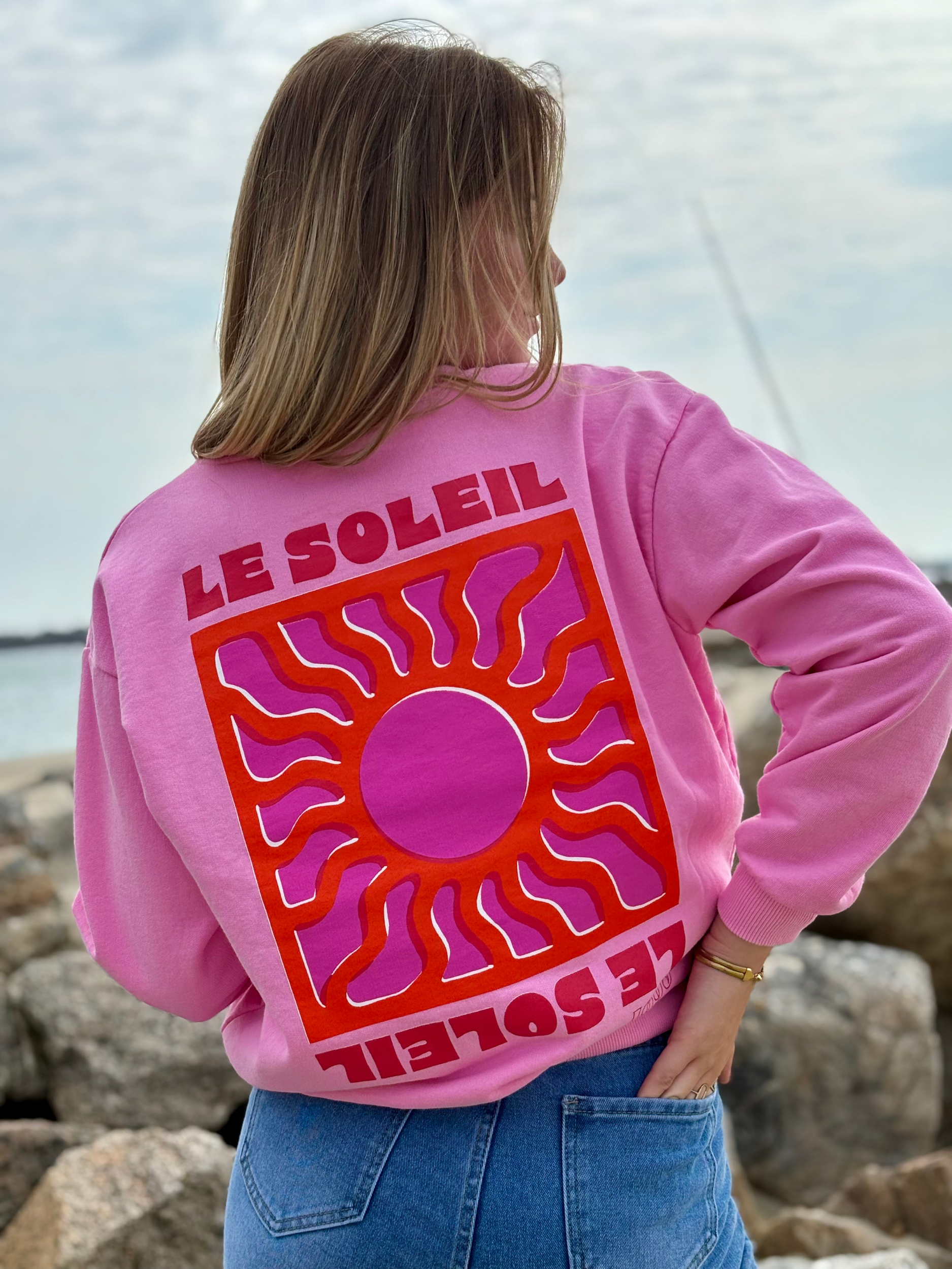 sweat rose en coton
