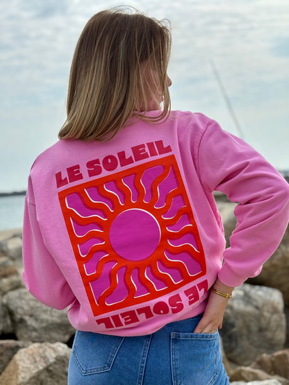 sweat rose en coton