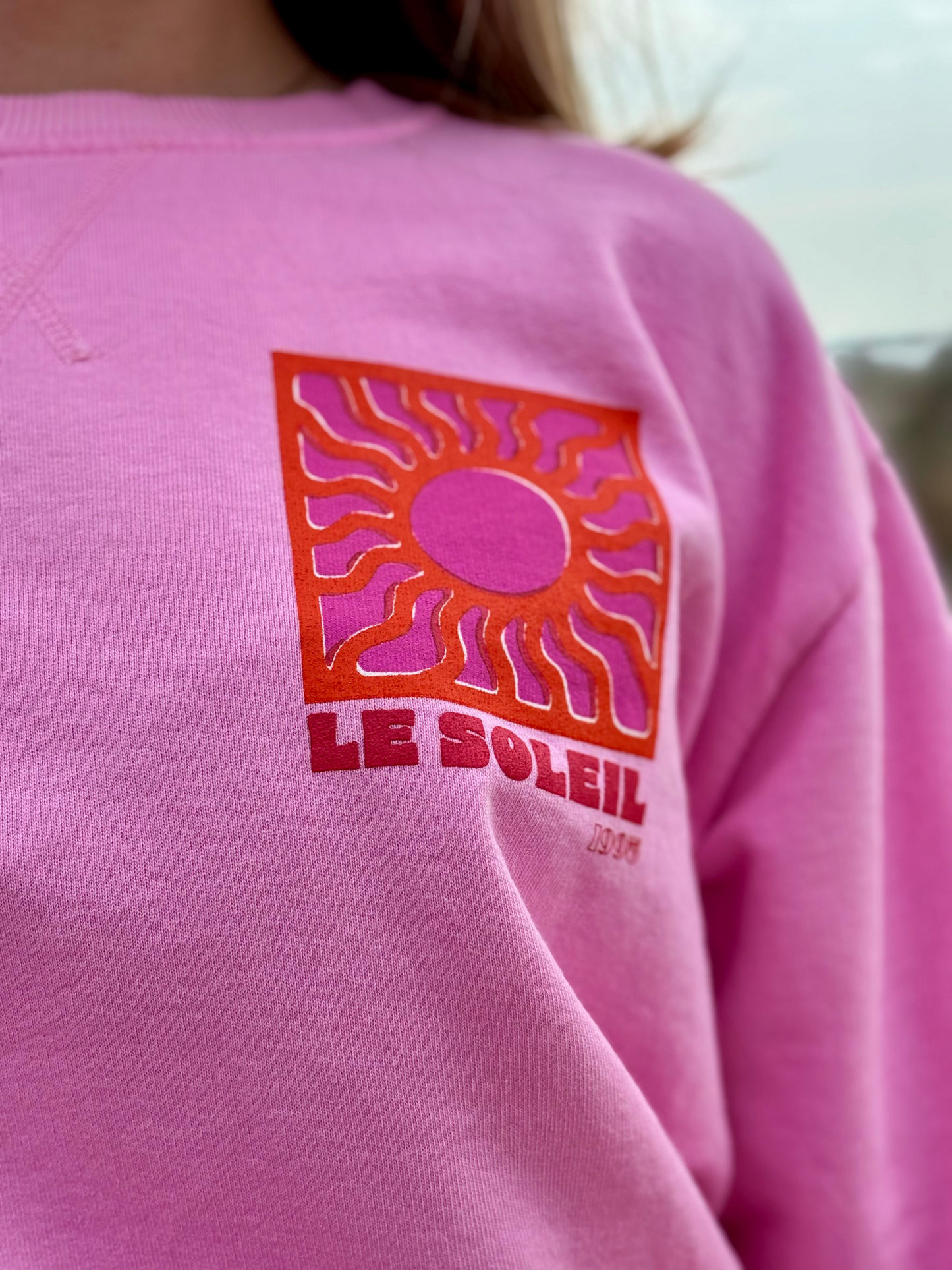sweat rose en coton