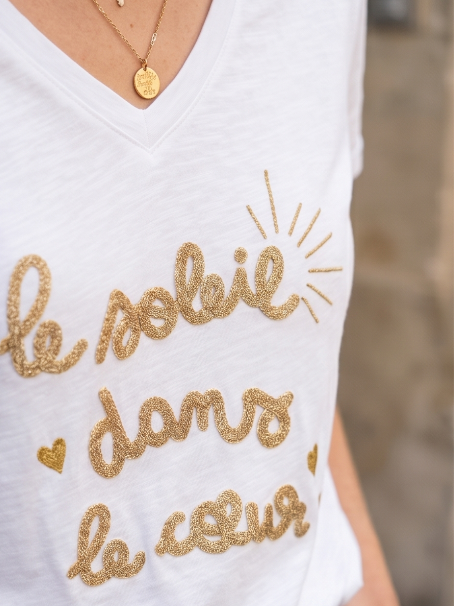 T-shirt Inès - Broderie soleil