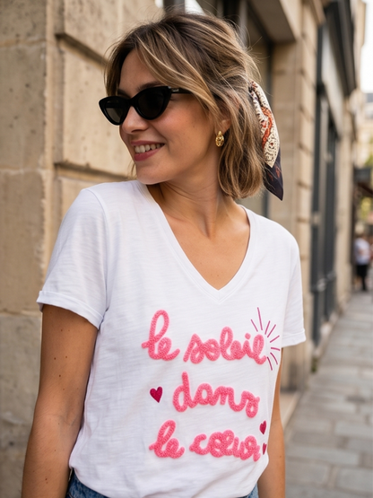 T-shirt Inès - Broderie soleil
