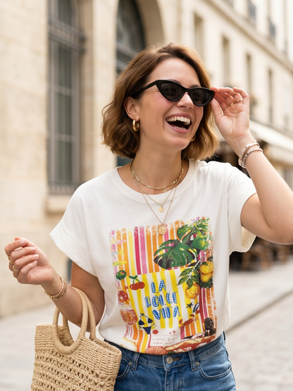 T-shirt Jade - Blanc à imprimé
