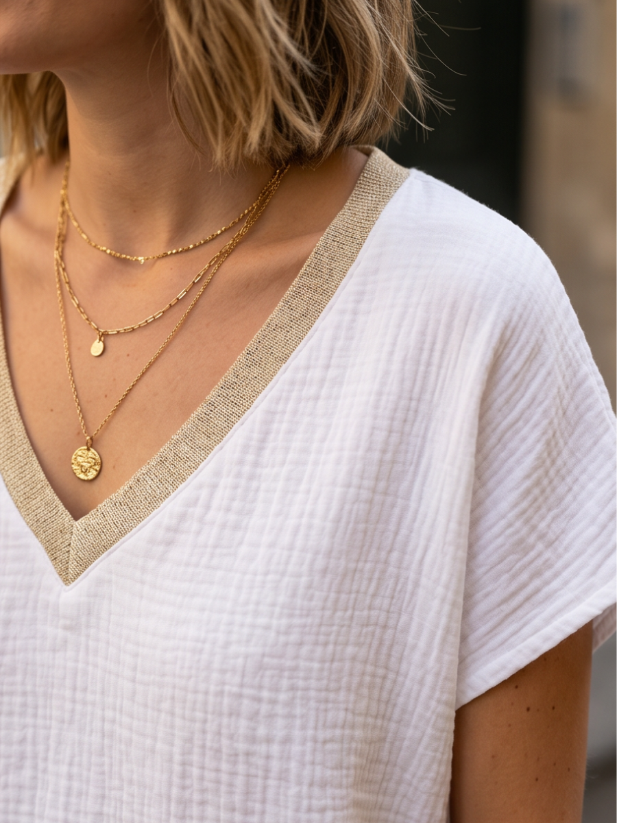 T-shirt Lou - Gaz de Coton Lurex