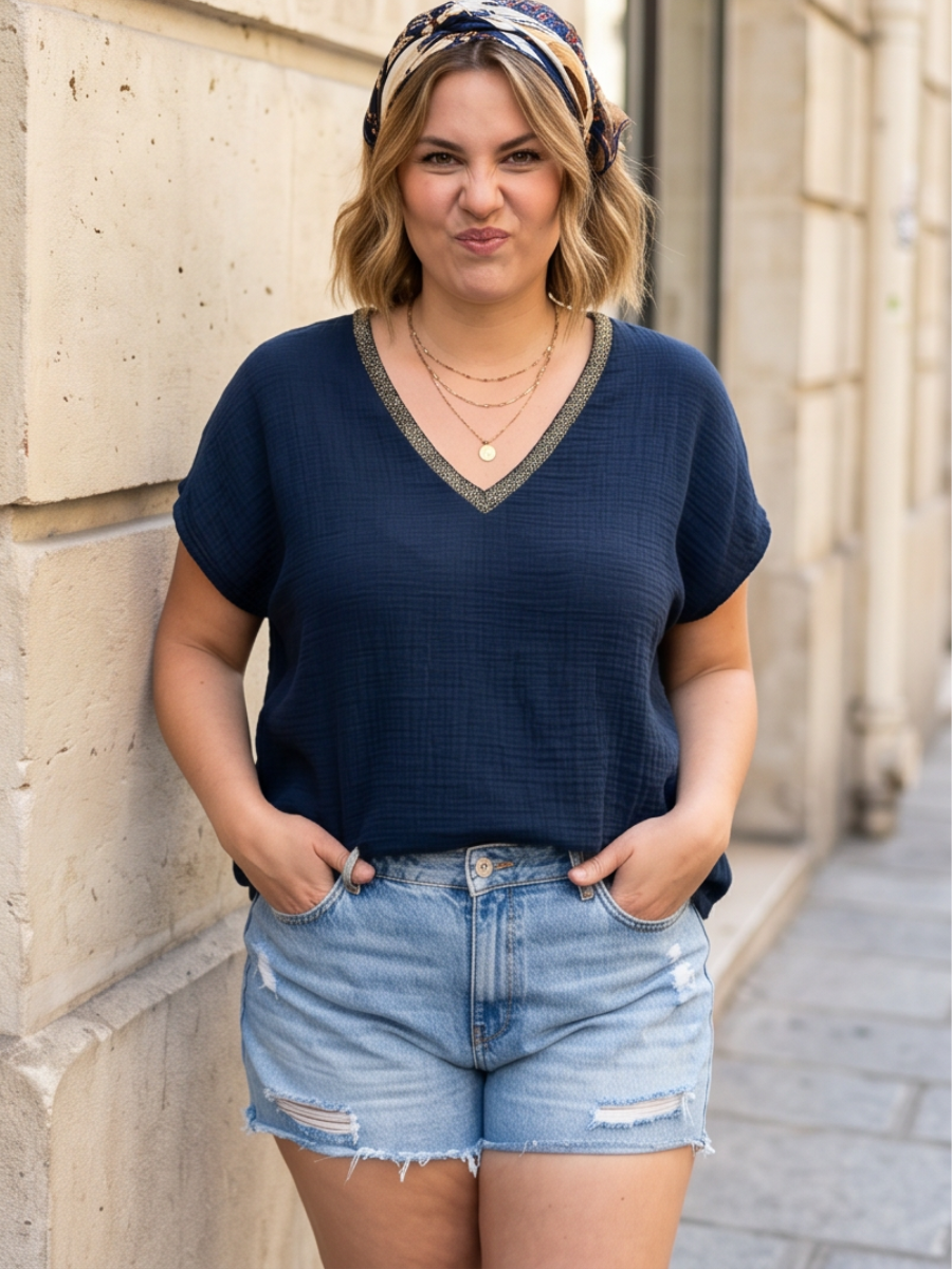 T-shirt Lou - Gaz de Coton Lurex