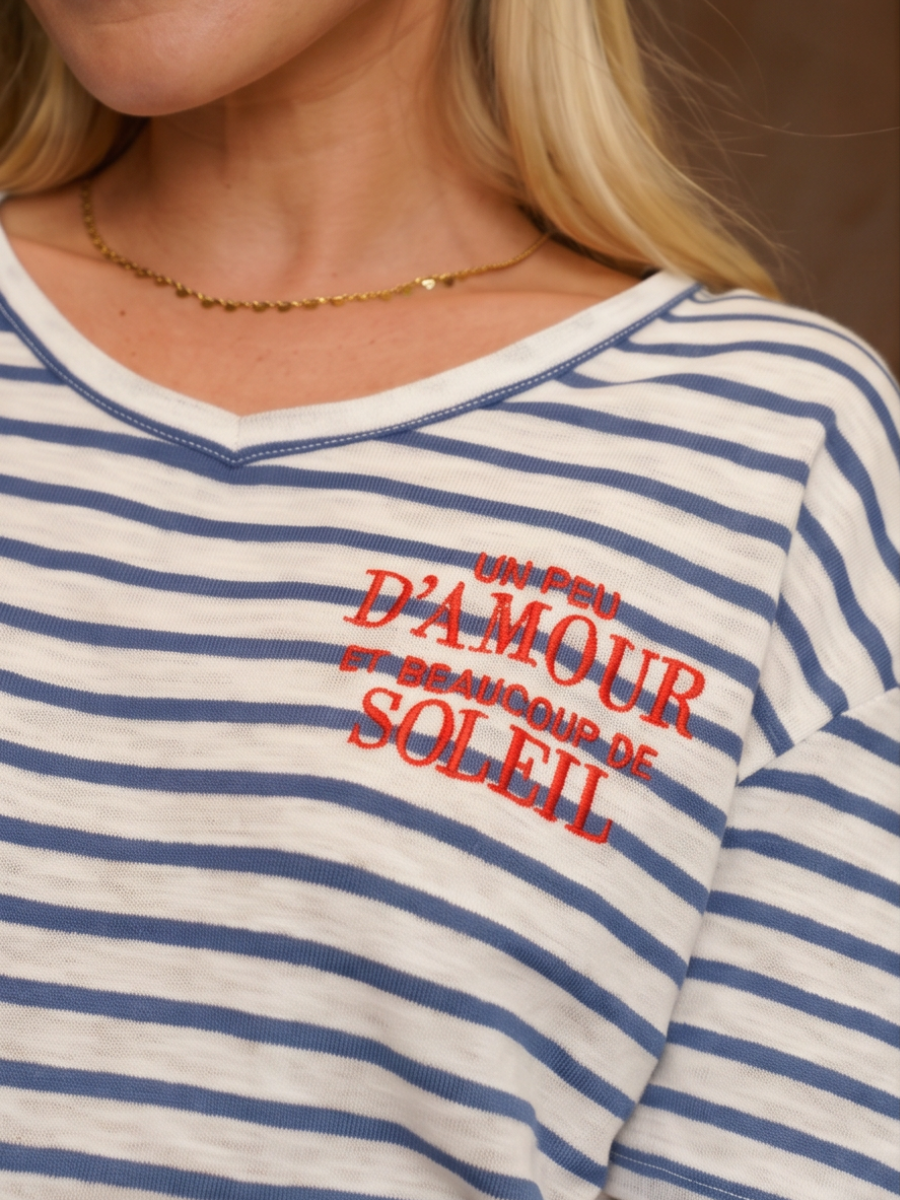 T-shirt Margot - Marinière Brodée