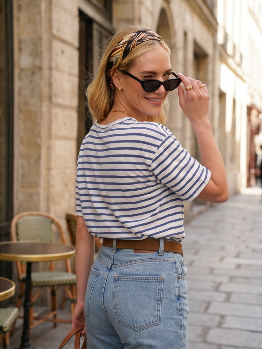 T-shirt Margot - Marinière Brodée