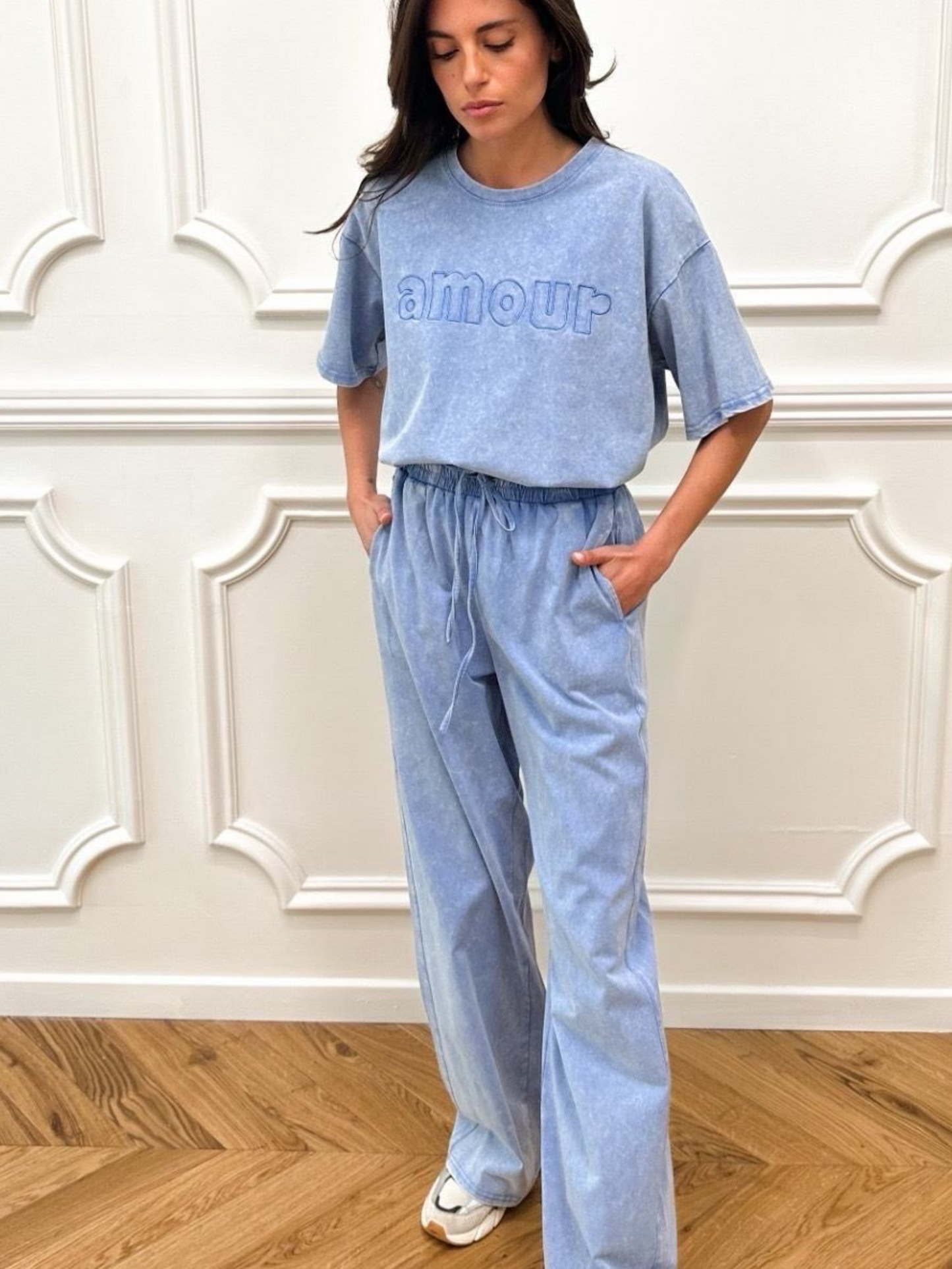 Pantalon Large Délavé