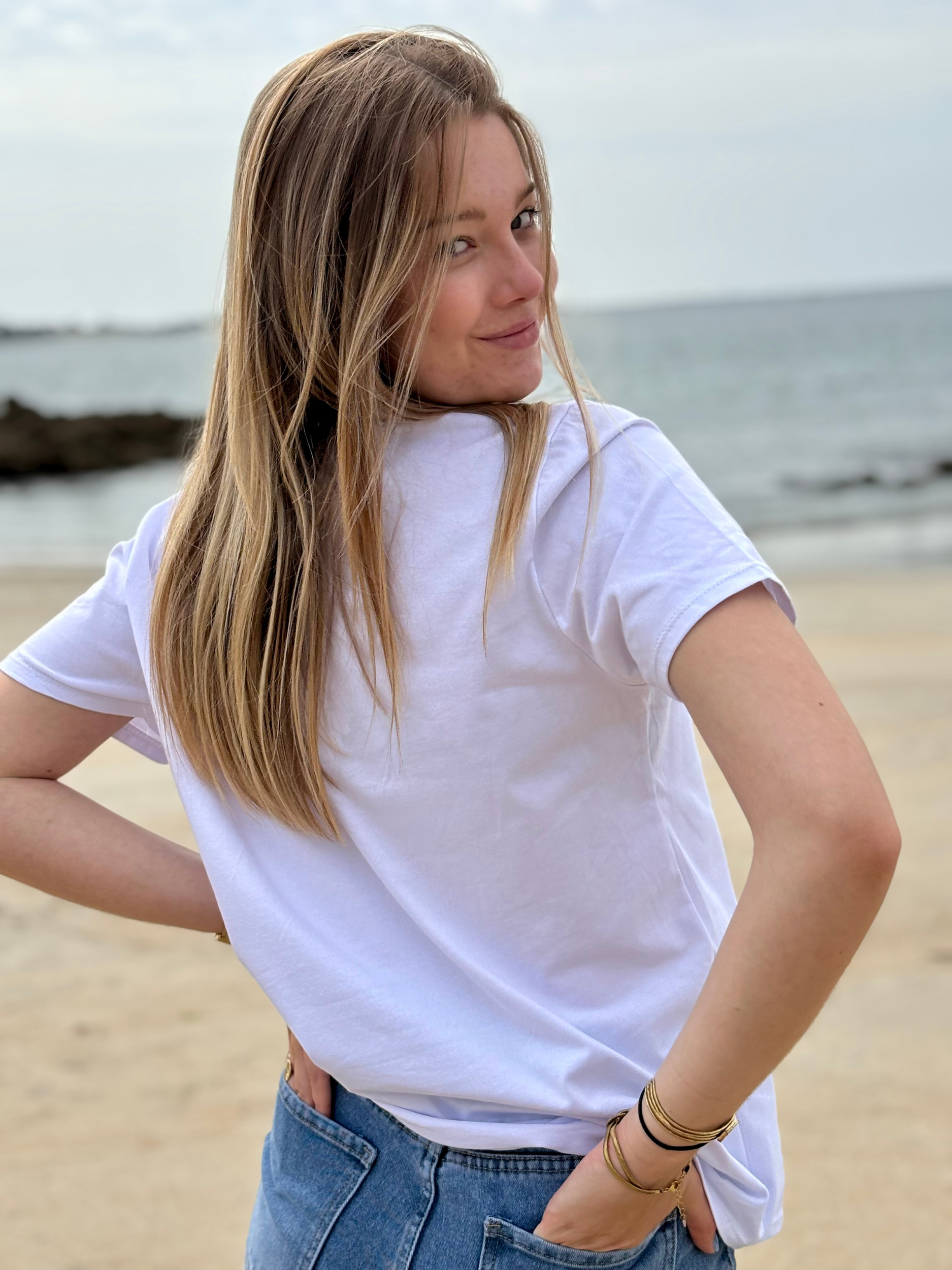 Tee-shirt blanc "Gin &amp; Lemon"