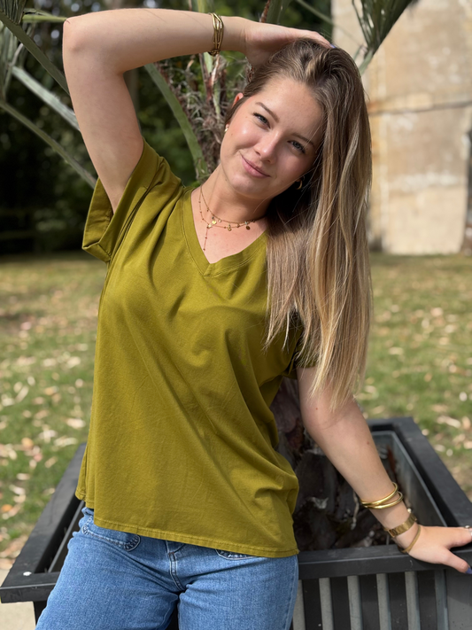 Tee-shirt Col V Fluide