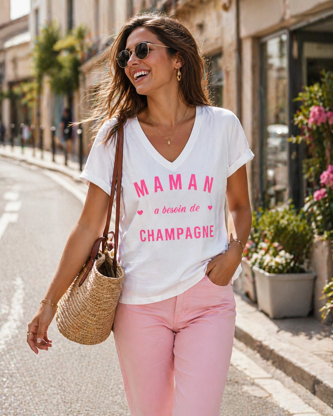 Tee-shirt Maman Champagne