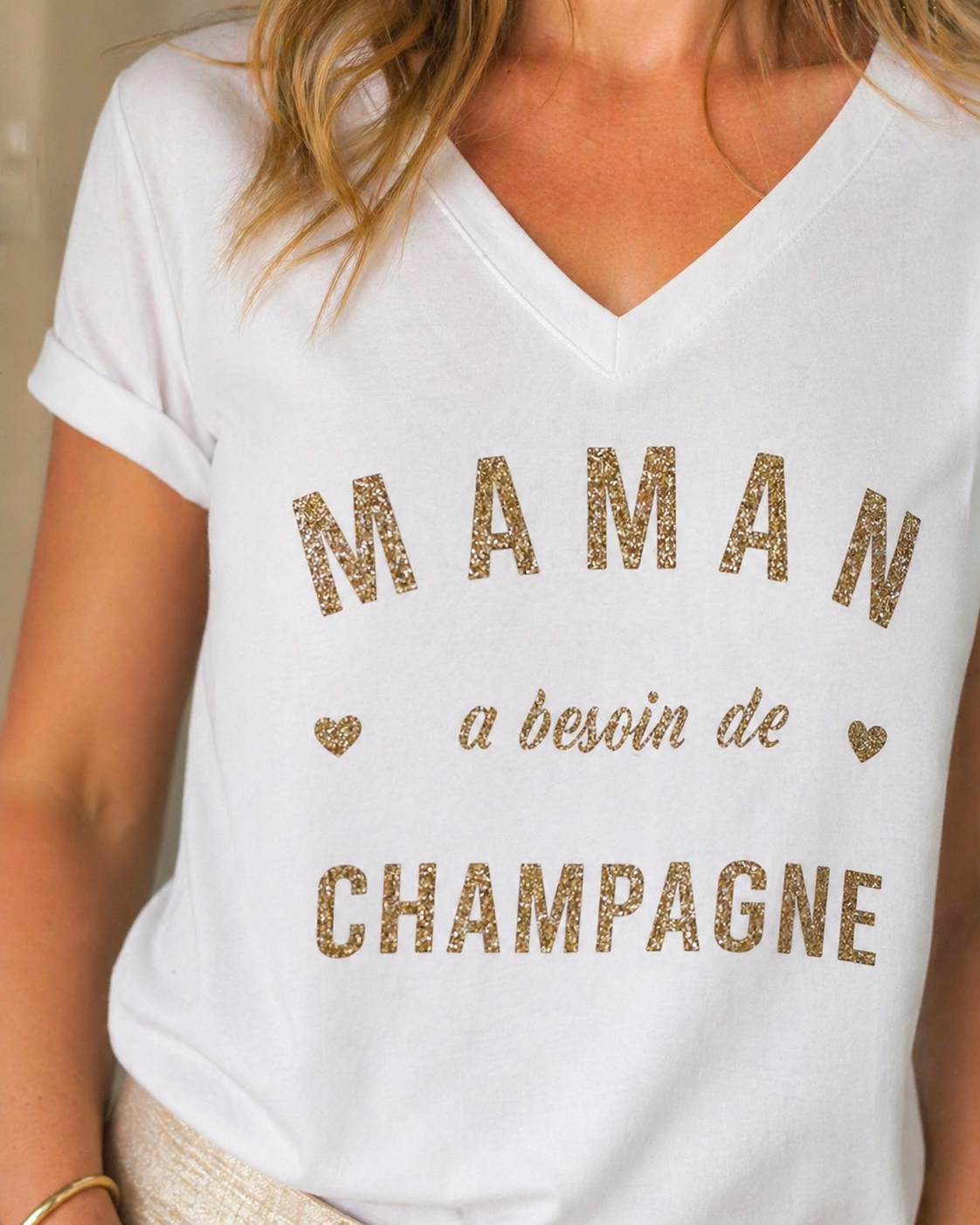 Tee-shirt Maman Champagne