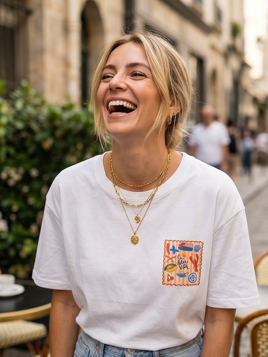 Tee-shirt Valentina - Motif Dolce Vita