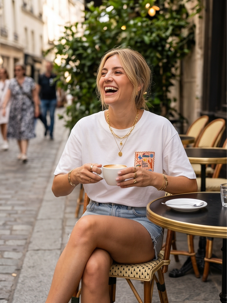 Tee-shirt Valentina - Motif Dolce Vita