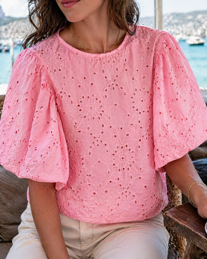 Top Ajouré Manches Ballons