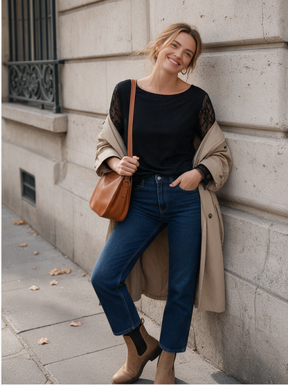 Top Armelle - Manches Dentelle