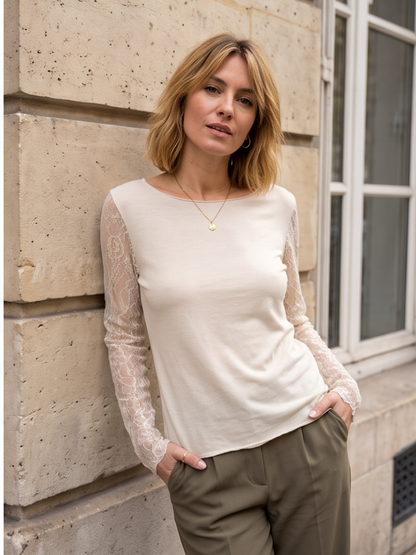 Top Armelle - Manches Dentelle