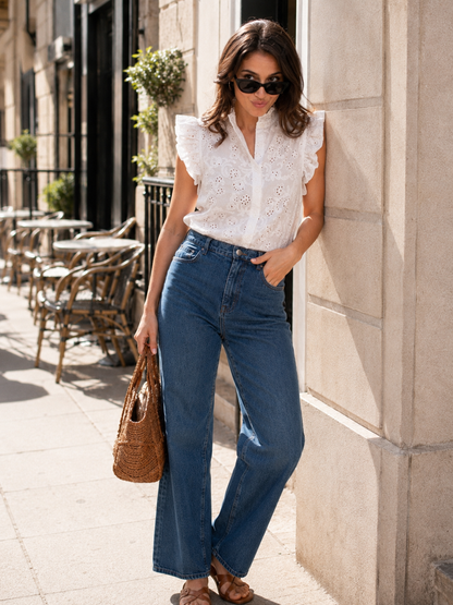 Top Broderie Anglaise Volants
