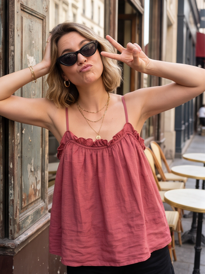 Top Fluide Fines Bretelles