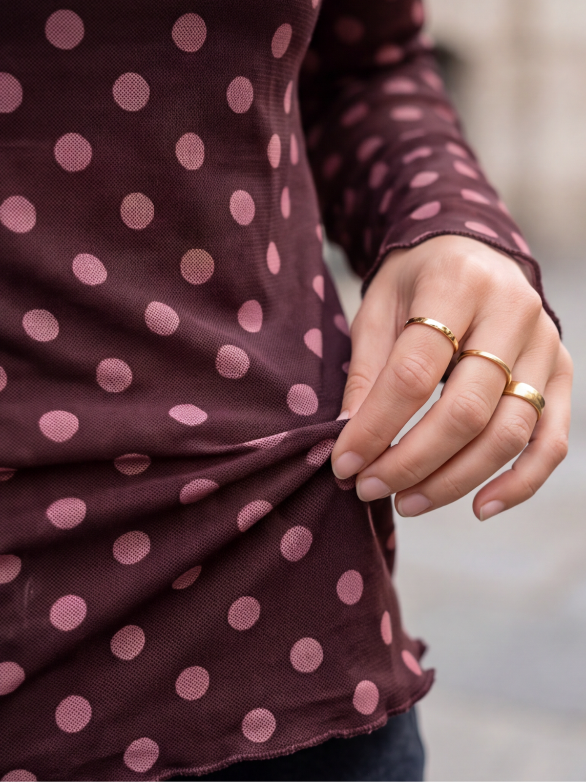 Top Margot - Pois Effet Cachemire
