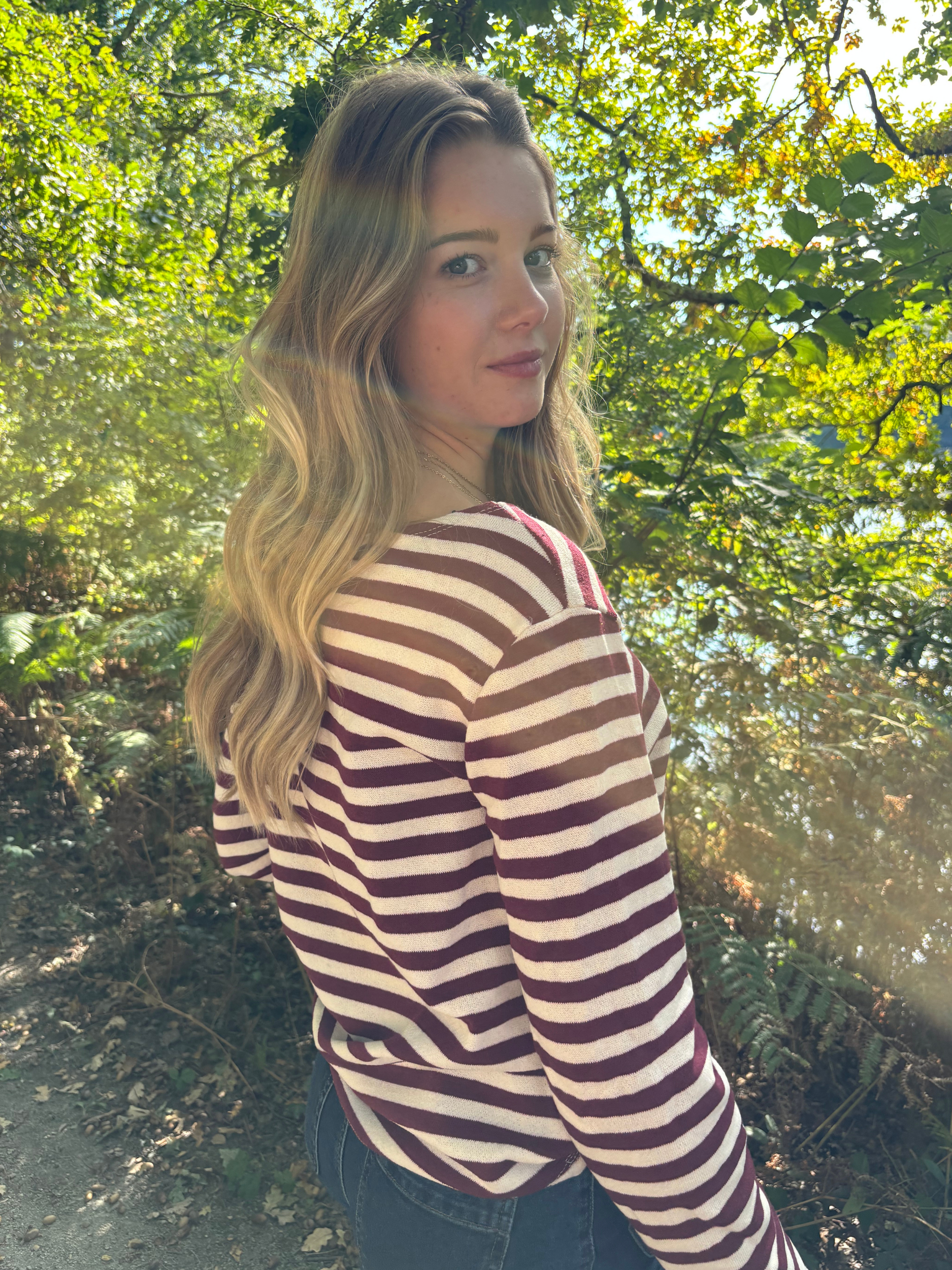 Top rayé coton bohème chic