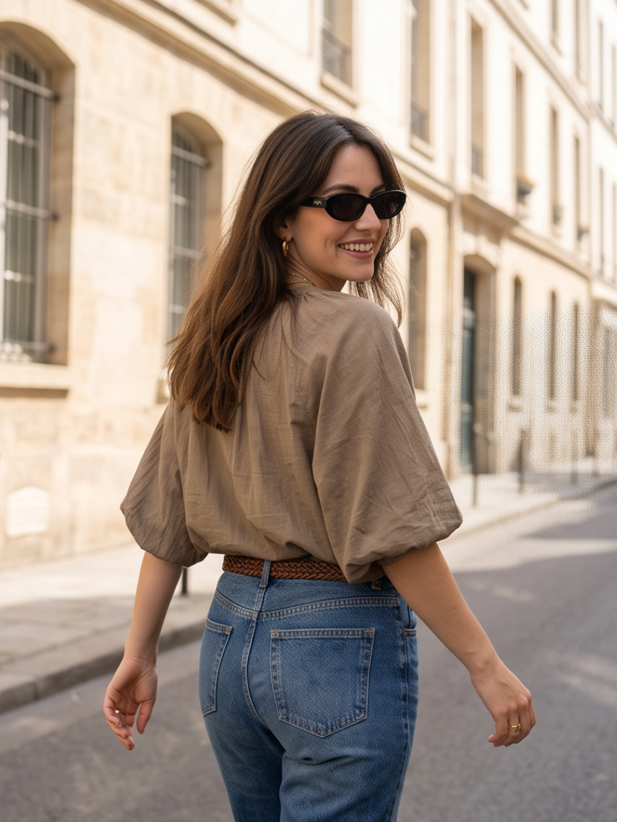 Top Zoé - Voile de Coton Féminin