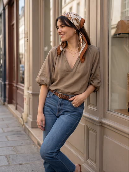 Top Zoé - Voile de Coton Féminin