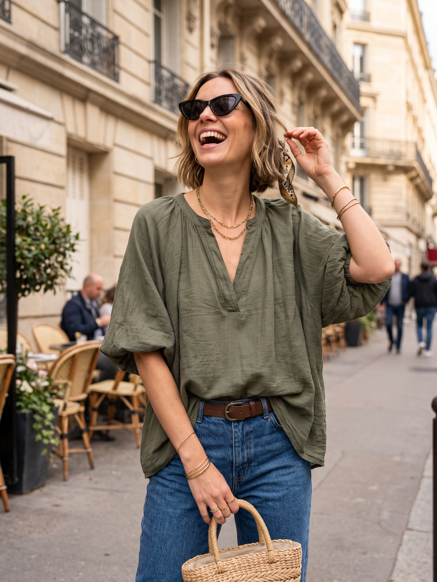 Top Zoé - Voile de Coton Féminin