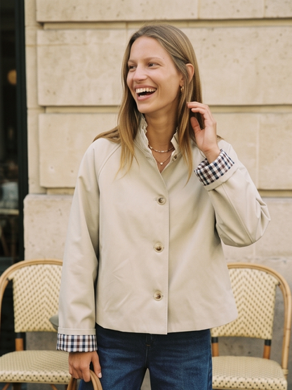 Trench Aliette - Revers Carreaux