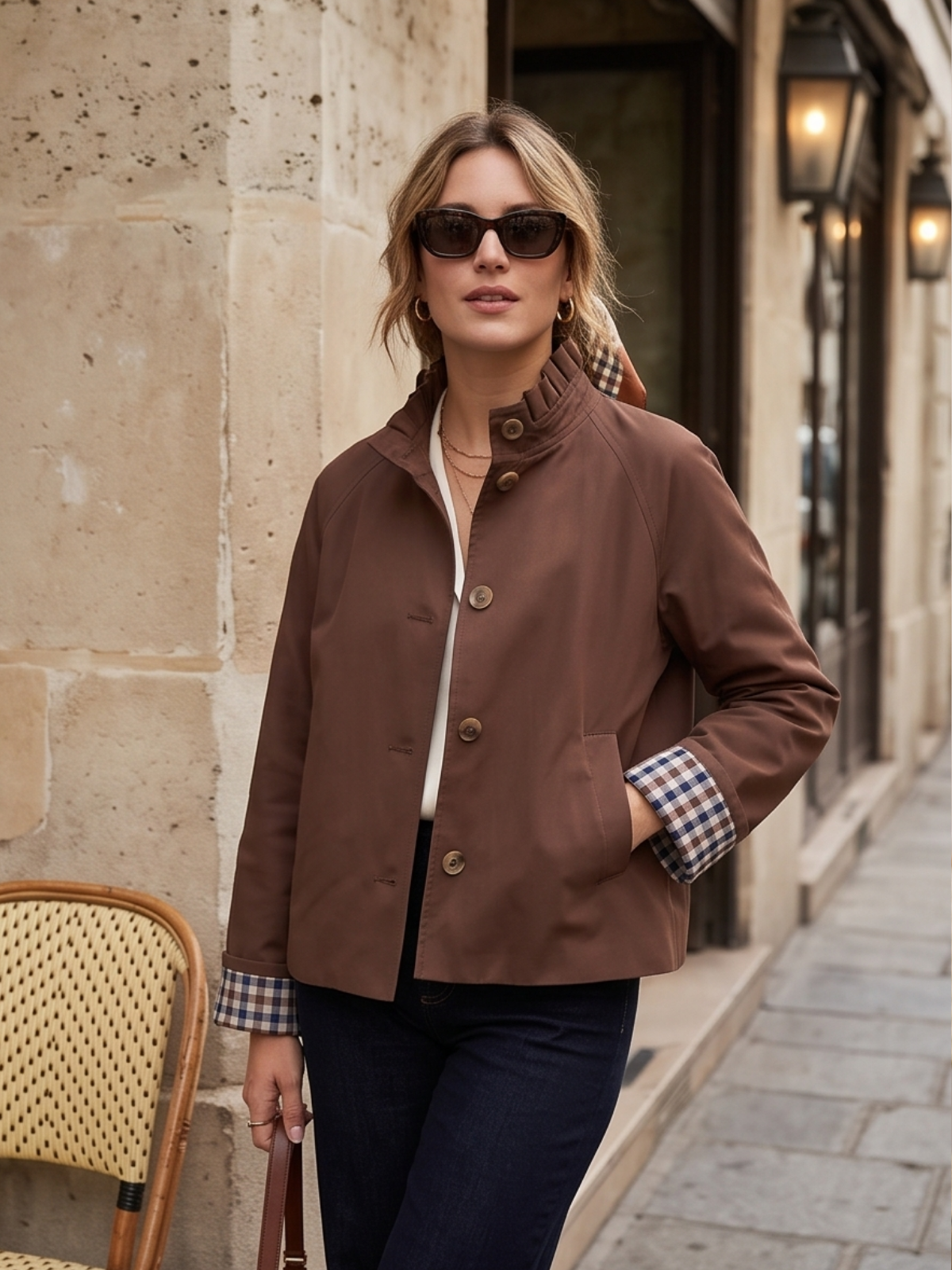 Trench Aliette - Revers Carreaux