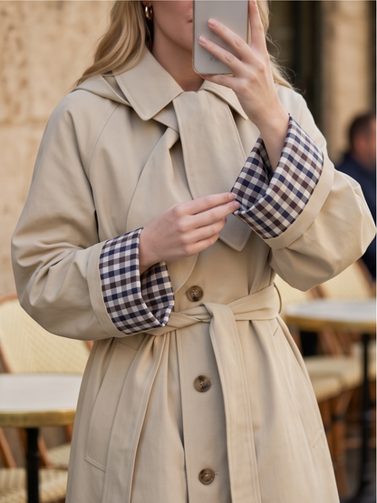 Trench Victoire - Beige Vichy