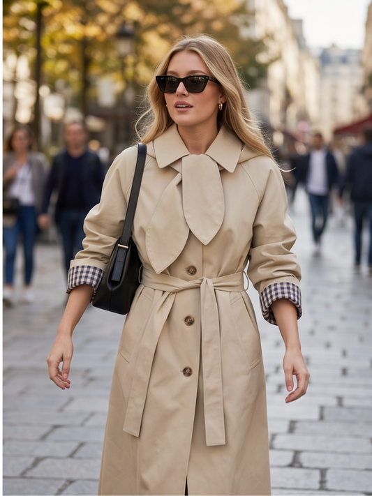 Trench Victoire - Beige Vichy