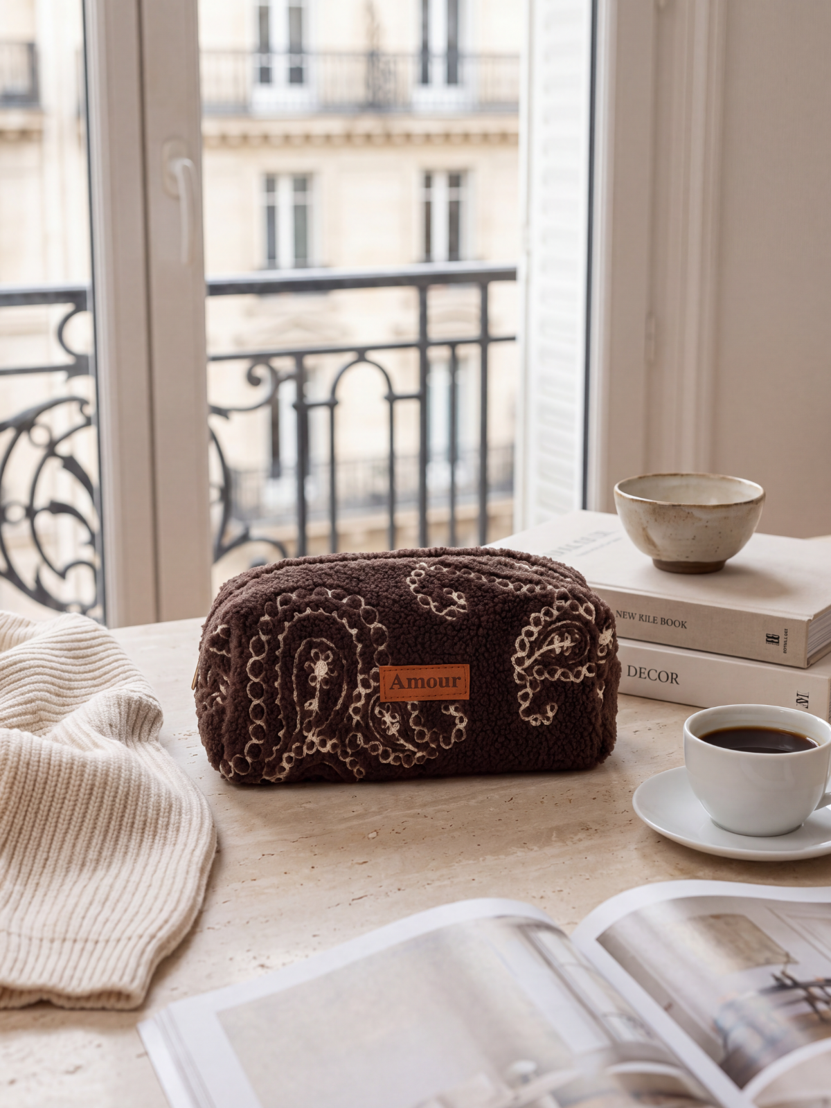 Trousse Juliette - Effet Teddy Brodée