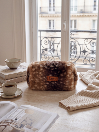 Trousse Romy - Fausse Fourrure Léopard